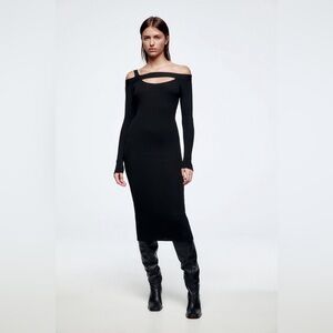 NWT Zara Cut Out Knit Dress Size M